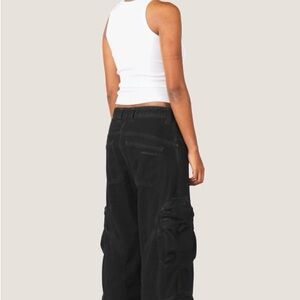 New Ash Black Baggy Cargo Jeans Trendt Vision small